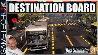 Bus Simulator 21  Destination boards  how to properly assign buses [upl. by Flem]