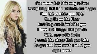 Avril Lavigne  When Youre Gone  Lyrics [upl. by Etteyniv]