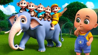 The Sneezing Song New Compilation  Five Little Monkeys  Nursery Rhymes and Kids Songs  Baby Bobo [upl. by Adnwahsar]