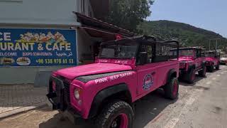 Pink Jeep Safari Alanya Turkey 4K [upl. by Bolten]