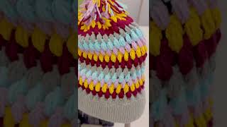 織一頂花帽過冬天Weave a flower hat to spend the winter手工钩织毛线帽帽子手工手工DIY [upl. by Ahsiruam]