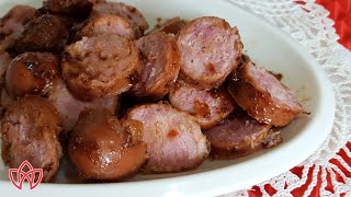 LINGUIÇA ASSADA NA PANELA DE PRESSÃO  Sem água e sem molho  Receita Fácil  Tathi Calicchio [upl. by Polish]