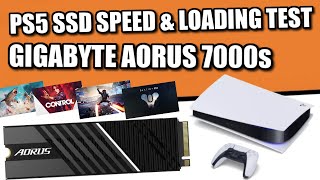 Gigabyte Aorus 7000s PS5 SSD Speed amp Loading Test [upl. by Sisely]