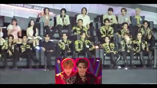 240106 GDA Seventeen Reaction to Stray Kids Intro  Megaverse  SClass  Hall Of Fame [upl. by Yentrac70]