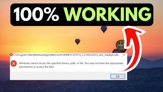 Windows Cannot Access Specified Device Path or File Error FIXED [upl. by Eibbob]