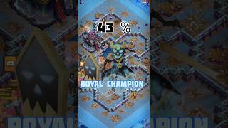 Royal Champions Ruthless Destruction  43 Damage at TH15  Clash of Clans Power Attack [upl. by Aihselat]