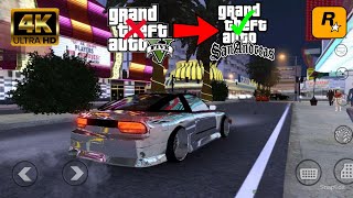 Max Graphics With High effects 4k Gameplay Gta sa android [upl. by Antonino61]