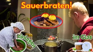 Sauerbraten 🥩einlegen und kochen  mit Klöße und Soße 🥩😋 [upl. by Annaeed804]