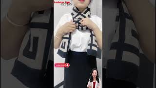 How to Wear a Scarf for girls How to tie a scarf  Scarf Fashion Tips P409224 scarfwearing [upl. by Haila189]