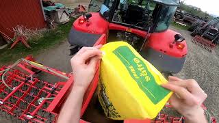 Cab View  Massey Ferguson 7480  Seeding and rolling [upl. by Fugere212]