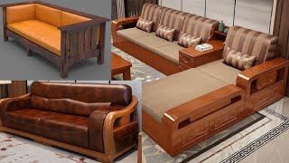 Wooden Sofa Set Designs 2023  Wooden Furniture  Modern sofa set ideas [upl. by Lunneta]