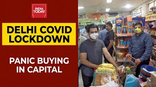 Amid Fear Of Covid Lockdown People Resort To Panic Buying In Delhi [upl. by Sibie719]