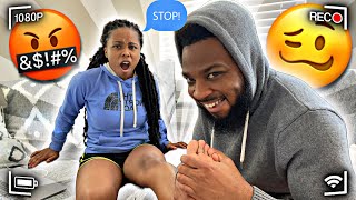 TICKLING FEET PRANK ON MY GIRLFRIEND HILARIOUS [upl. by Ecinuahs756]