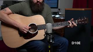 Martin Road Series Comparison  Dreadnought Junior vs D10E [upl. by Lionello980]