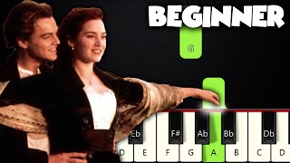 My Heart Will Go On  Titanic  BEGINNER PIANO TUTORIAL  SHEET MUSIC by Betacustic [upl. by Babby]