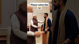 Virat Kohli and modi ji😂😂ytshorts cricketnews trending  kashmir ka name badalkar shriram ho😀 [upl. by Nylodnew]