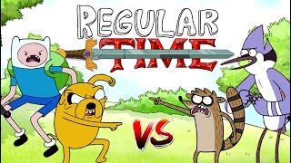 Regular Time Mordecai amp Rigby VS Finn amp Jake [upl. by Eekcaj]