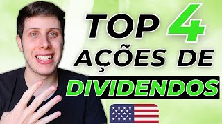 Top 4 ações que pagam muitos dividendos 2021  Bolsa americana [upl. by Nimesay]