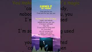 The Weeknd  Earned It Lyrics shorts [upl. by Knarf]