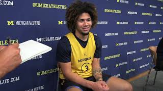 Michigan basketball summer press conference  PG Tre Donaldson [upl. by Leisha]