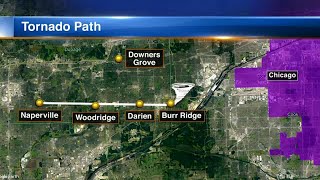 EF3 tornado carves path through DuPage County from Naperville to Burr Ridge  ABC7 Chicago [upl. by Peppard]