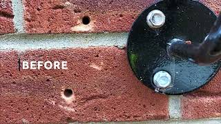 Easy Brick Repairs  Chips Cracks Drill Holes  Stonelux Brick Repair Filler Before amp After [upl. by Newmark]