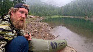 Pack Raft Catch amp Cook at Hike in Lake on the Olympic Peninsula Washington [upl. by Roer320]