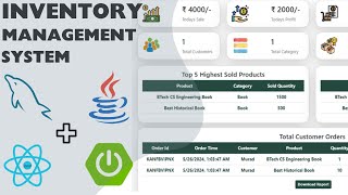 Inventory Management System Project using Spring Boot and React JS  Full Stack Java Application [upl. by Sherrod948]