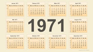 Kalender 1971 [upl. by Ras]