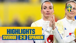 Highlights Sverige  Spanien 23  Nations League  Tuff premiärförlust [upl. by Naujled922]