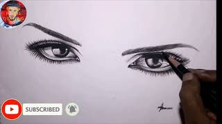 How to Draw an Eye  Easy step by step for beginners eye drawing easy tutorial with pencil basics [upl. by Noyahs]