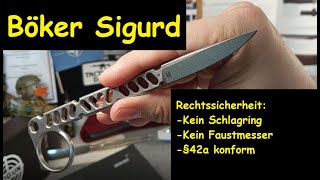 Böker Sigurd 42 Messer von Midgards  Bester BKA Feststellungsbescheid aller Zeiten [upl. by Onirefes16]