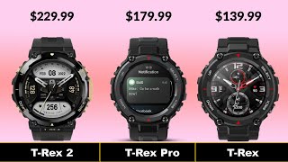 Amazfit TRex 2 VS Amazfit TRex Pro vs Amazfit TRex  SmartWatch 2022 Specs Price and Cons [upl. by Eastman953]