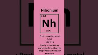 Nihonium  Elements series part113 🧪 science stem learning [upl. by Sukin427]