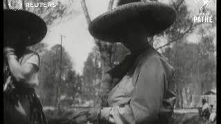 Mexicans participate in water parade 1929 [upl. by Suiluj]