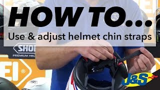 How to use amp adjust your helmet chin strap  JampS Accessories Ltd [upl. by Leidgam120]