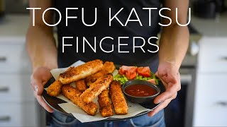 SUPER CRISPY Tofu Katsu Fingers Recipe youll FALL IN LOVE WITH [upl. by Diskson]