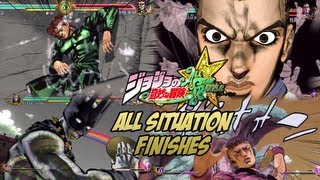 JoJos Bizarre Adventure All Star Battle  All Situation Finishes [upl. by Bicknell]