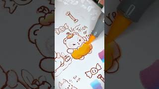 CinnamonStardust  Coloring Trick or Treat Pez 🐼🎃✨ [upl. by Anitnuahs]