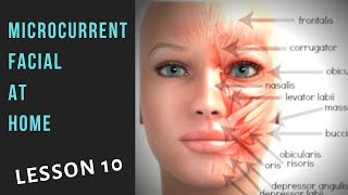 Microcurrent Tutorial AtHome Facial Toning Day 10 [upl. by Annehs]