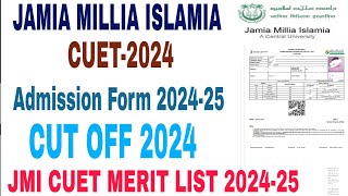 Jamia Millia Islamia CUET 202425 Admission Form Cut off 2024 BAHons History Economics physics [upl. by Bevers424]