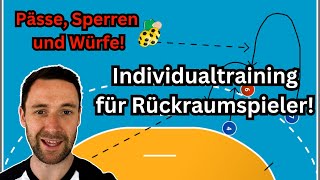 Pässe Sperren und Würfe Individualtraining für Rückraumspieler mit 4 Aktionen [upl. by Emirak333]