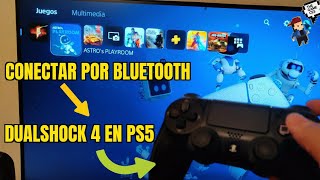 Tutorial  Como usar el dualshock 4 por bluetooth en nuestra PLAYSTATION 5 paso a paso [upl. by Ainoloppa]