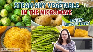 Steam ANY Vegetable In The Microwave easiest method ever [upl. by Grote821]