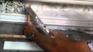 Plastering Running Cornice in Situ 1880s House Kew 2 [upl. by Burrow]