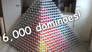 6000 dominoes Big Pyramid Project with Linux5324 [upl. by Rochemont]