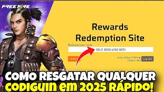 COMO RESGATAR CODIGO NO FREEFIRE 2024 COMO RESGATAR CODIGUIN NO FREEFIRE COMO COLOCAR CODIGO NO FF [upl. by Glynda]