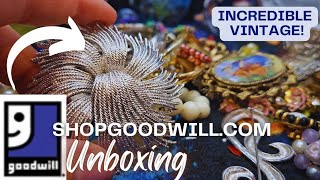 THIS WAS UNEXPECTED Shopgoodwill Jewelry Unboxing w Miriam Haskell Style So Much Vintage Reselling [upl. by Ydnem]