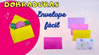 Envelope fácil  Dobradura  Envelope sem cola [upl. by Ehttam324]