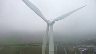 Windpark Eemshaven  Lagerwey L100 LP2  DJI Mini 2  27k  60 fps [upl. by Annatnom]